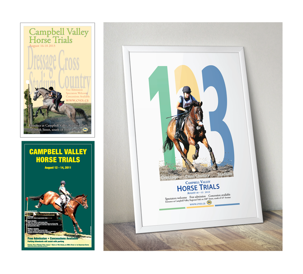 Posters for three past Horse Trials