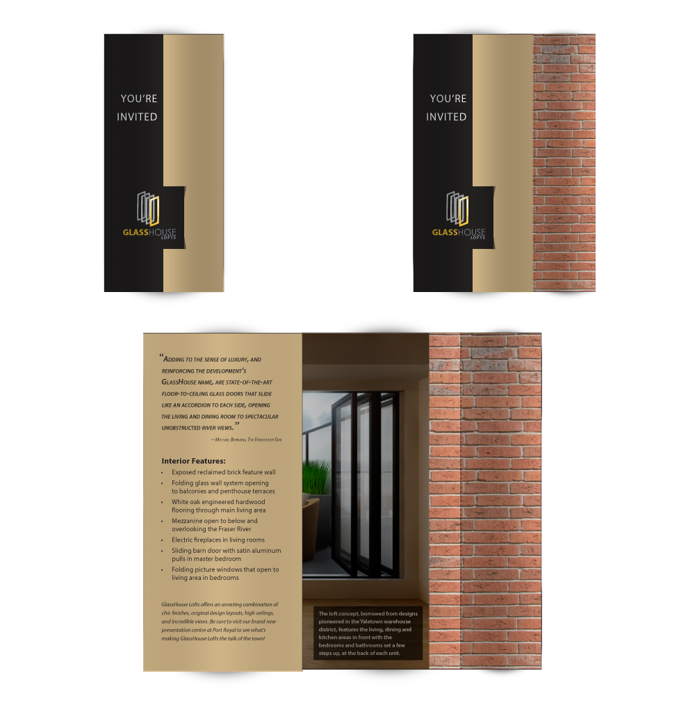 Invitation Mockup – front panels, unfolded panels